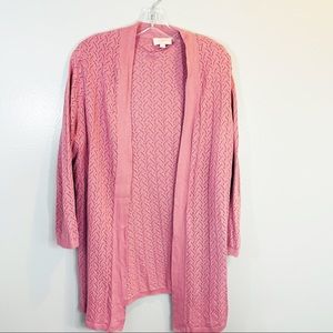 LOFT Outlet Lightweight Spring Open Front Cardigan 100% Cotton